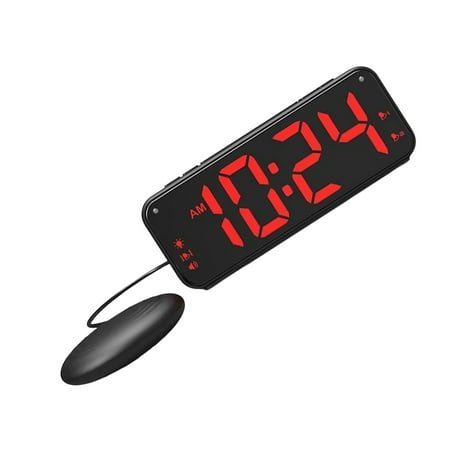 Innovative USB Charging Alarm Clock with Powerful Vibrations Wake Up for Heavy Sleepers Deaf Hard of Hearing