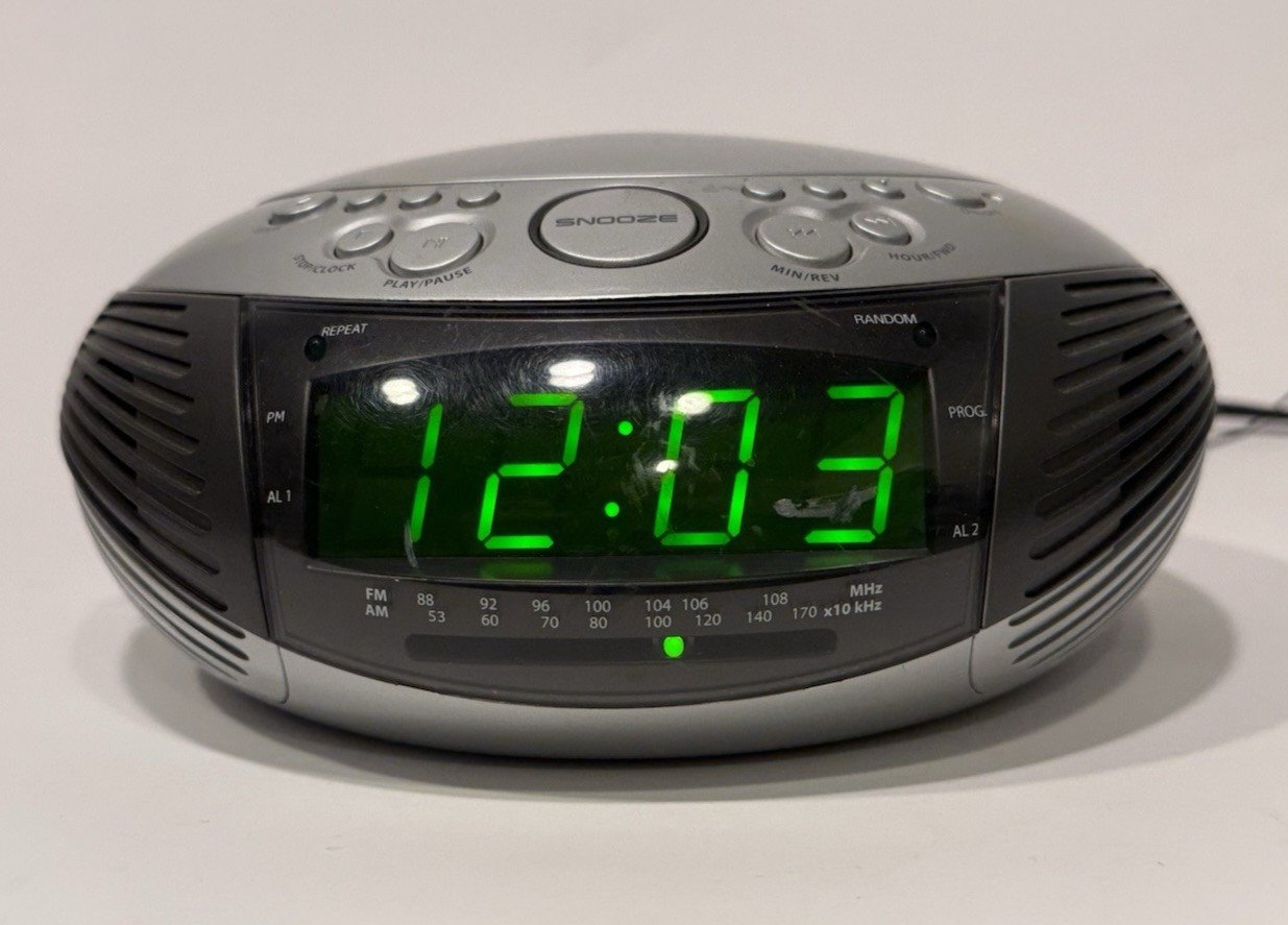 Jensen JCR-332 Dual Alarm CD Clock Radio – Tested – All Functions Work