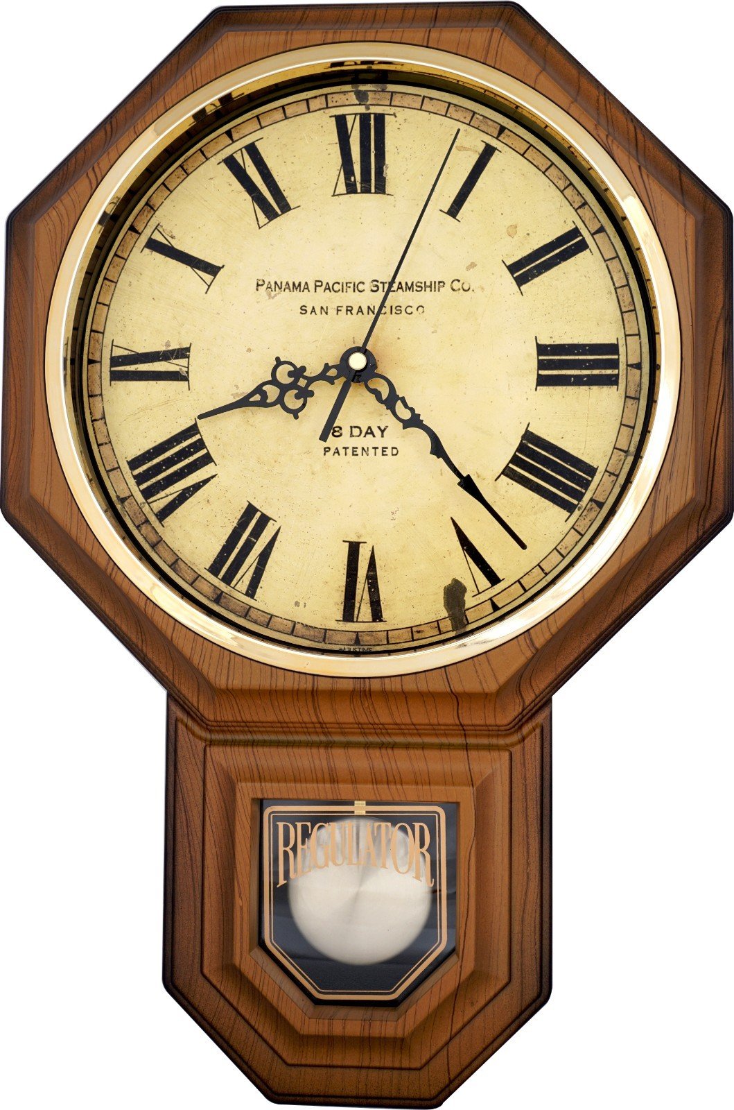 JUSTIME Regulator Pendulum Wall Clock Schoolhouse Westminster Chiming Hour-PP-VR