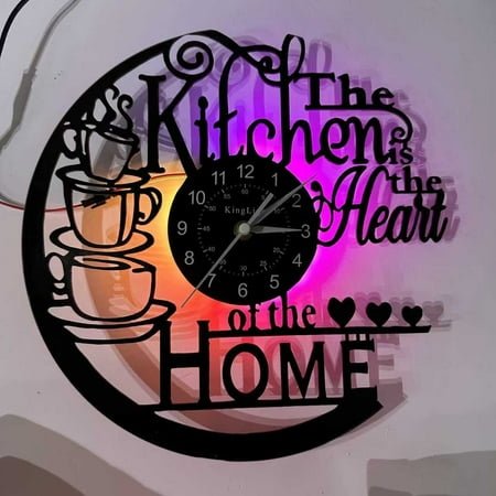 Kitchen Vinyl Records Wall Clock,Silent Wall Clock,Home Decor,Wall Decor, Halloween Decor,Romantic Design