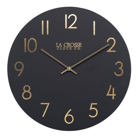 La Crosse Clock 15.75 NYX MDF Analog Quartz Wall Clock, 404-3841C