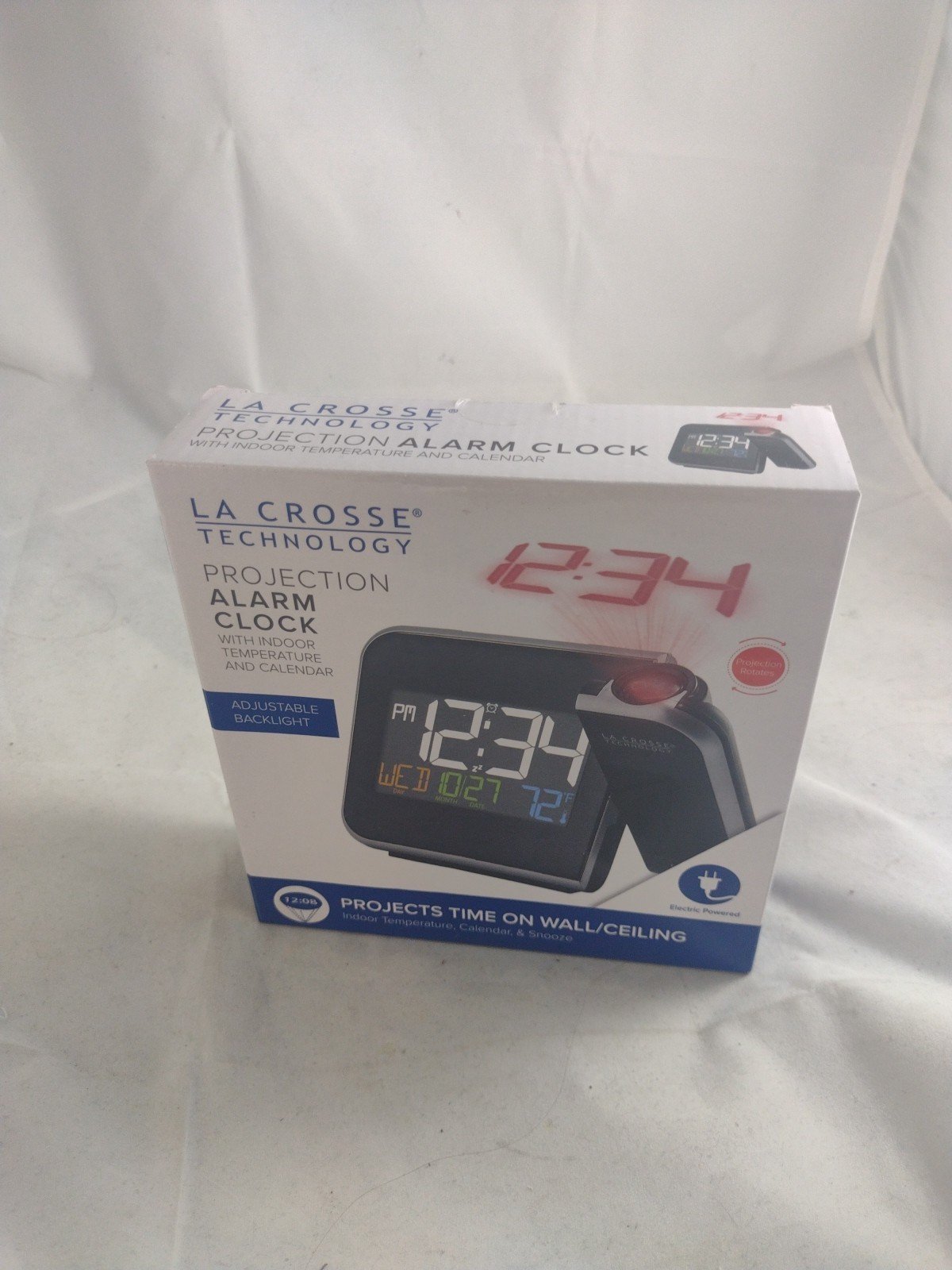 La Crosse Technology 616-1412 Projection Alarm Clock with Temperature