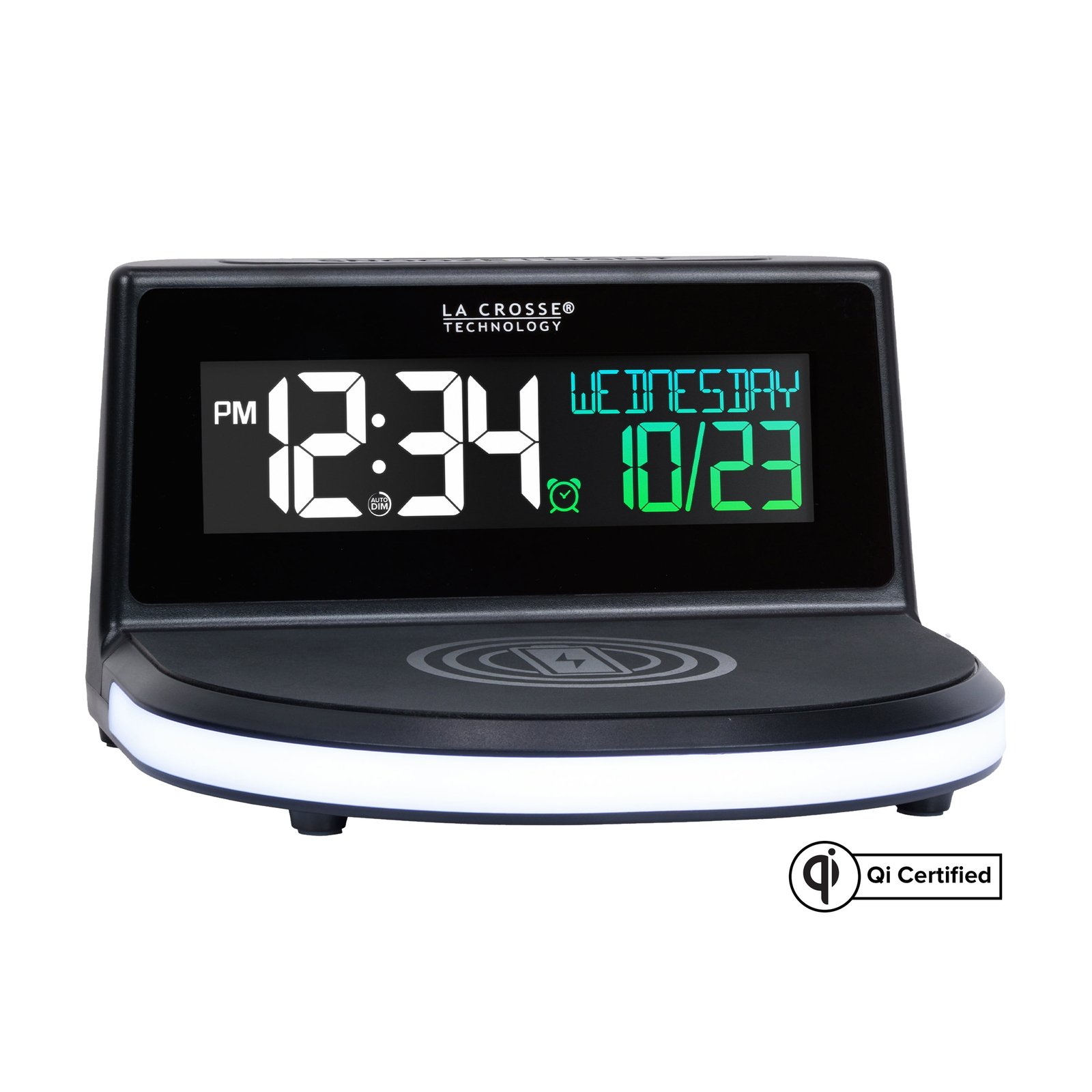 La Crosse Technology 617-148V2 Black Wireless Charging Alarm Clock