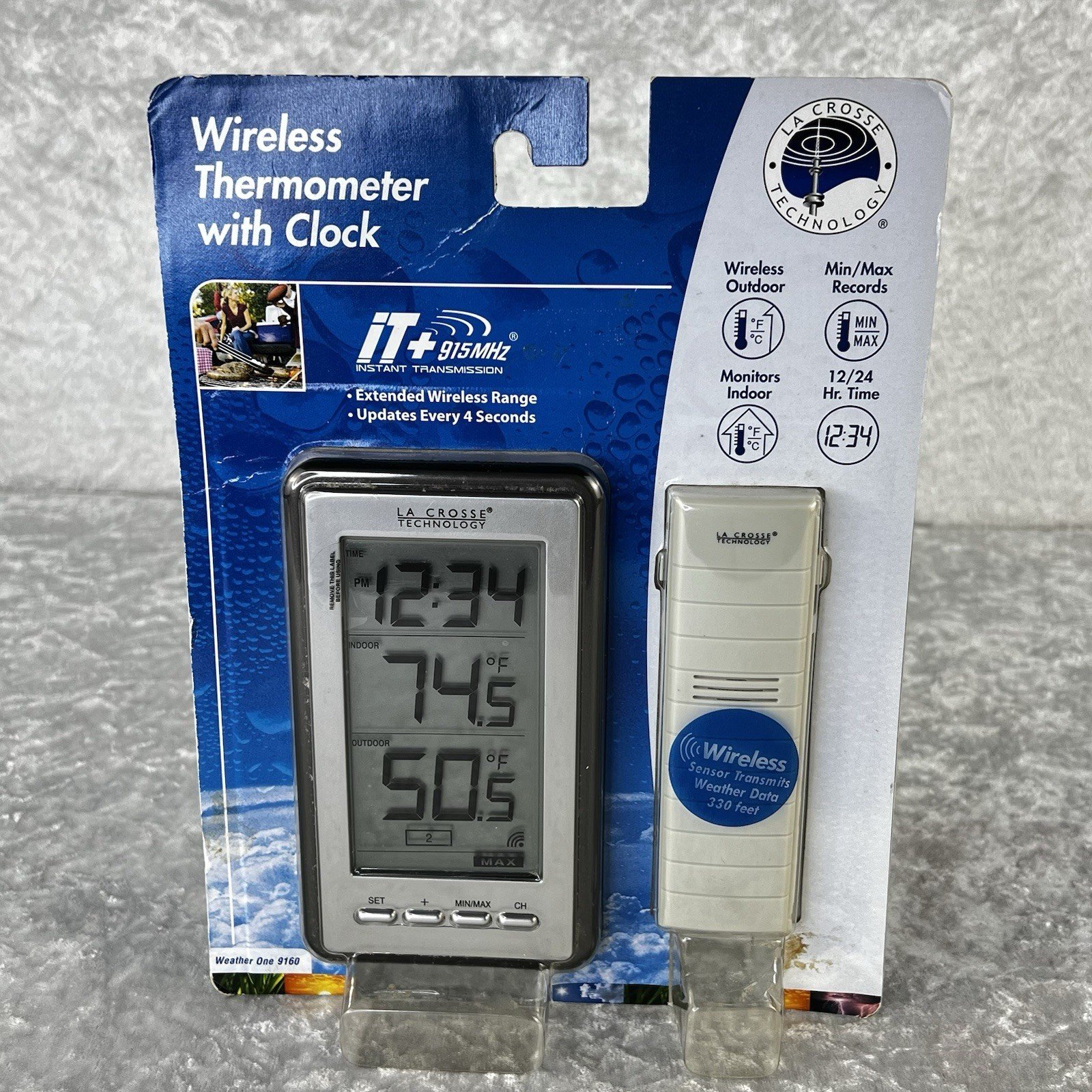 La Crosse Technology Wireless Thermometer w/ Clock - New