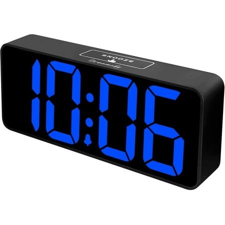 Large Digital Alarm Clock Big Numbers for Seniors & Visually Impaired, 9 Inches Electric Clocks for Bedroom, Jumbo Display Fully Dimmable Brightness, USB Ports, Adjustable Alarm Volume
