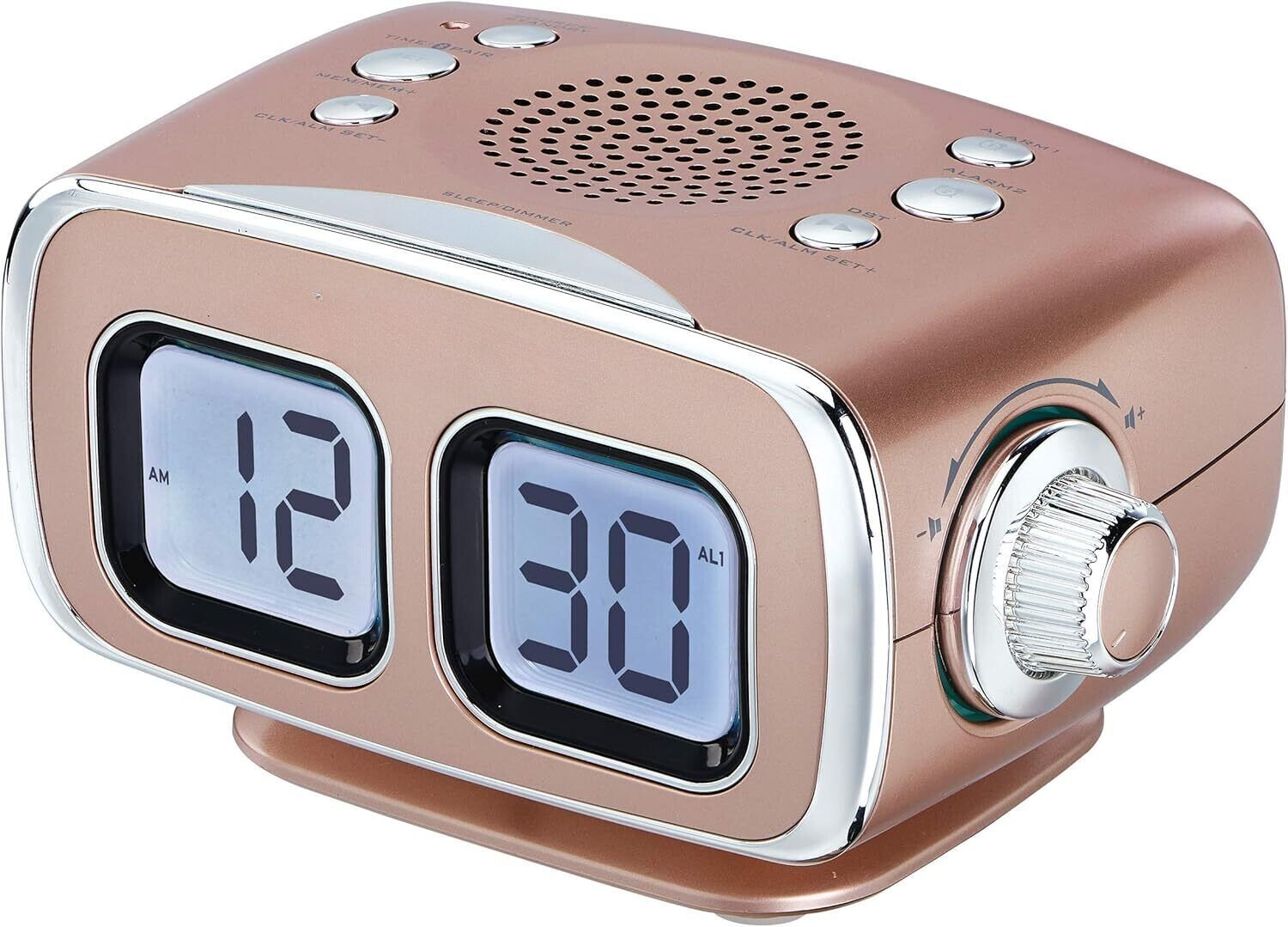 Large Display LCD AM/FM Retro Clock Radio USB Bluetooth Aux-in Bedroom