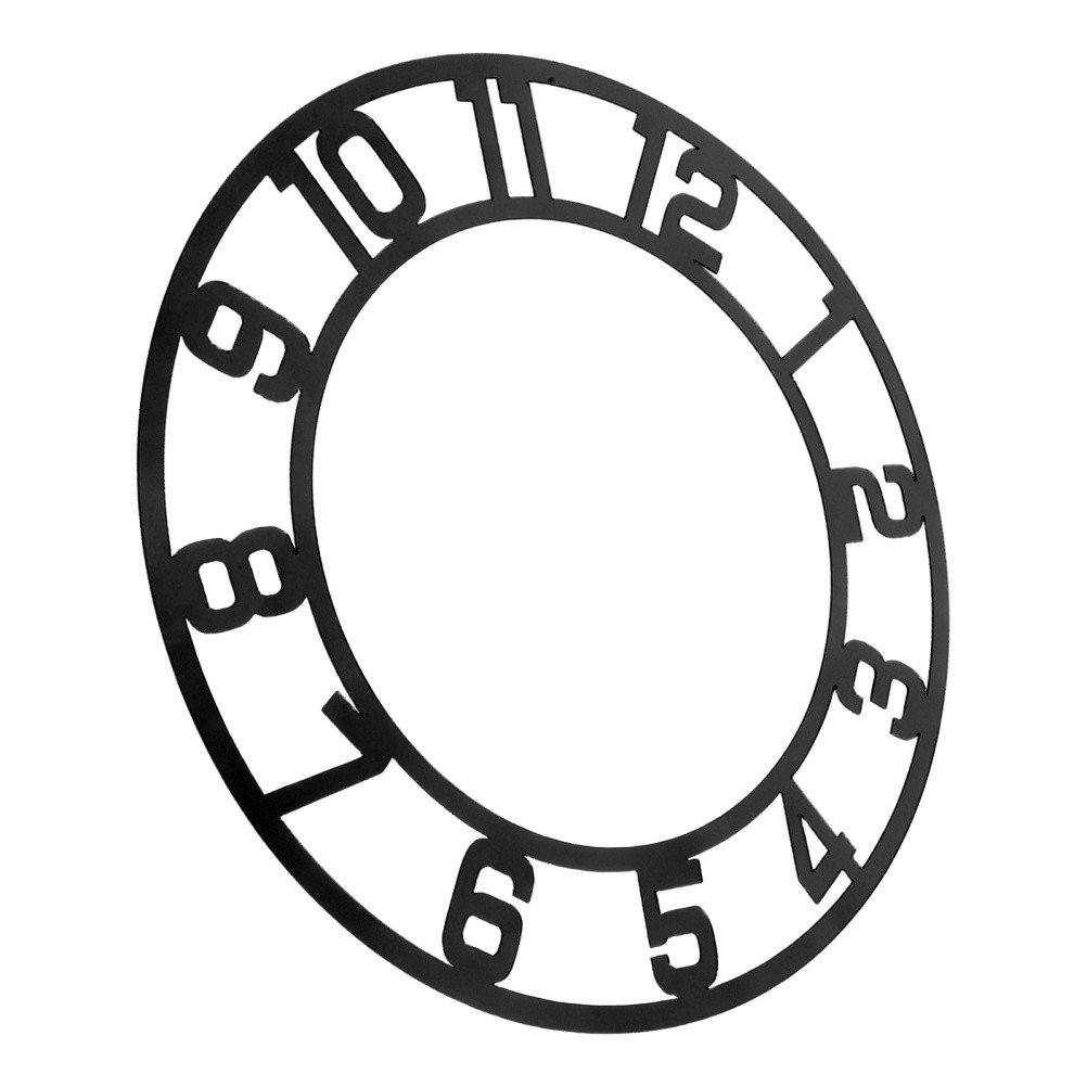 Large Number Digital Clock Mirror Decoration Circle Wall Stickers