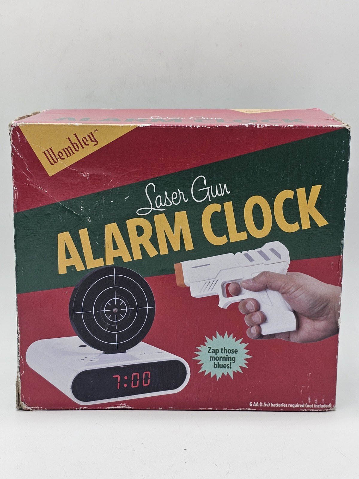 LASER Gun TARGET ALARM CLOCK BY WEMBLEY BLAST AWAY