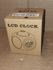 LCD Clock Alarm Clock with Time Projection Voice Reports of Time & Temp #2028
