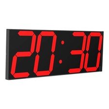 LED Large Digital Wall Clock, Oversize Wall Clock with 6” Numbers, Remote Con...