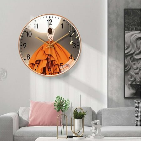 LED Lights Transparent Wall Clock Peacock Colorful Clock Vintage Bohemian Decorative Wall Clock