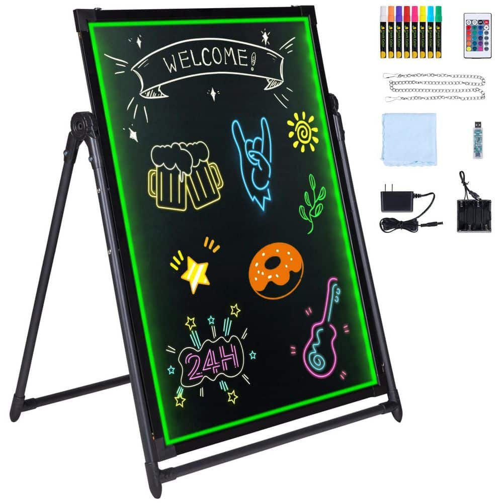LED Message Writing Board Neon Effect Menu Sign Board 32 in. x...