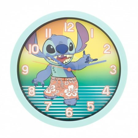 Lilo and Stitch Sunset Swimming 10 Wall Clock