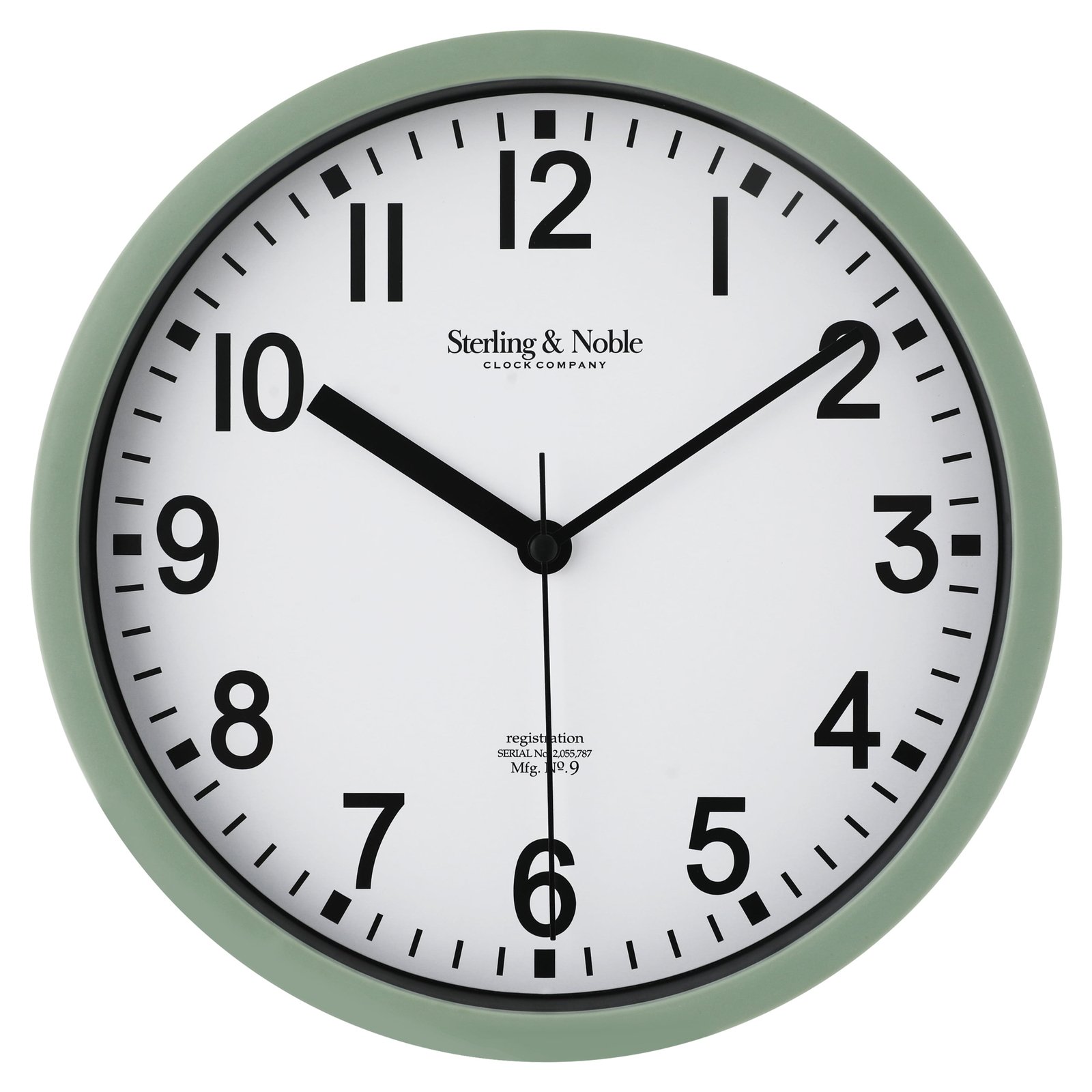 Mainstays Basic Indoor 8.78" Sage Analog Round Modern Wall Clock