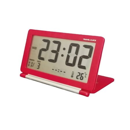 Manual Watch Kids Travel Clock Large Number Display Alarm Clock With Temperature Battery Powered Small Desk Clock Black Chess Clock Timer