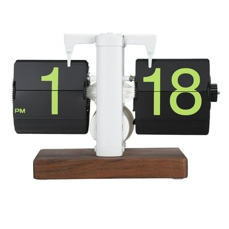 Mechanical Flip Down Clock, Large Numbers, Easy Adjust, Battery Operated, Stylish Design