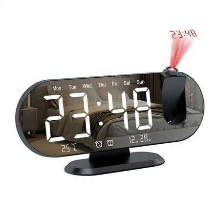 Mini 4K Clock Camera LED Digital Smart Alarm Clock Projection Supports Remote Viewing Mobile Detection Mini Camera