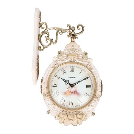 Miumaeov 7.5 Rustic Hanging Wall Clock Metal Round Display Roman Numerals Antique Style