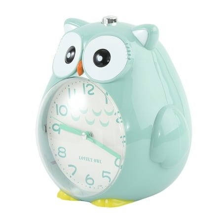 MLINS 1Pc Night Light Mute Desktop Clock Cartoon Owl Shape Alarm Clock Multifunctional Music Clock for Student Children (without Battery)