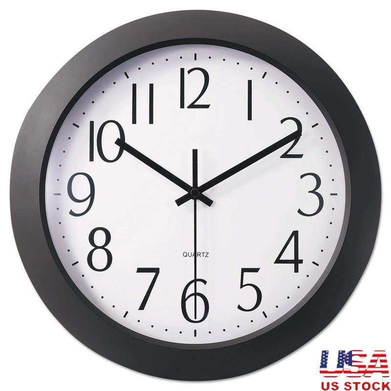 Modern 12 Inch Silent Sweep Atomic Wall Clock Large Numerals Bedroom Office New