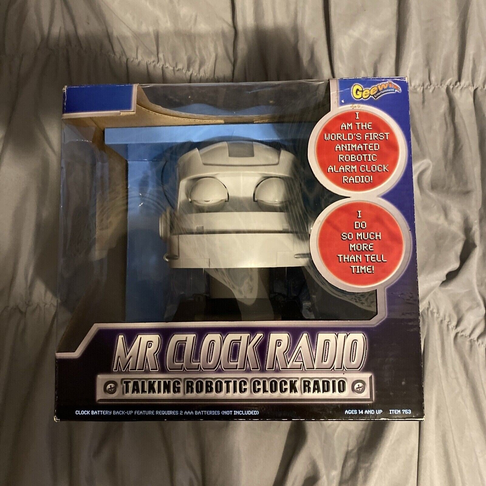 Mr Clock Radio Animated Talking Robotic Alarm Clock RARE discontinued 2007