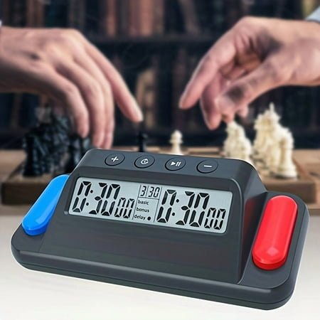 New Digital Chess Clock – Compact Battery-Powered Timer with Countdown & Count-Up Functions, Portable Tournament Game Clock with User-Friendly Design