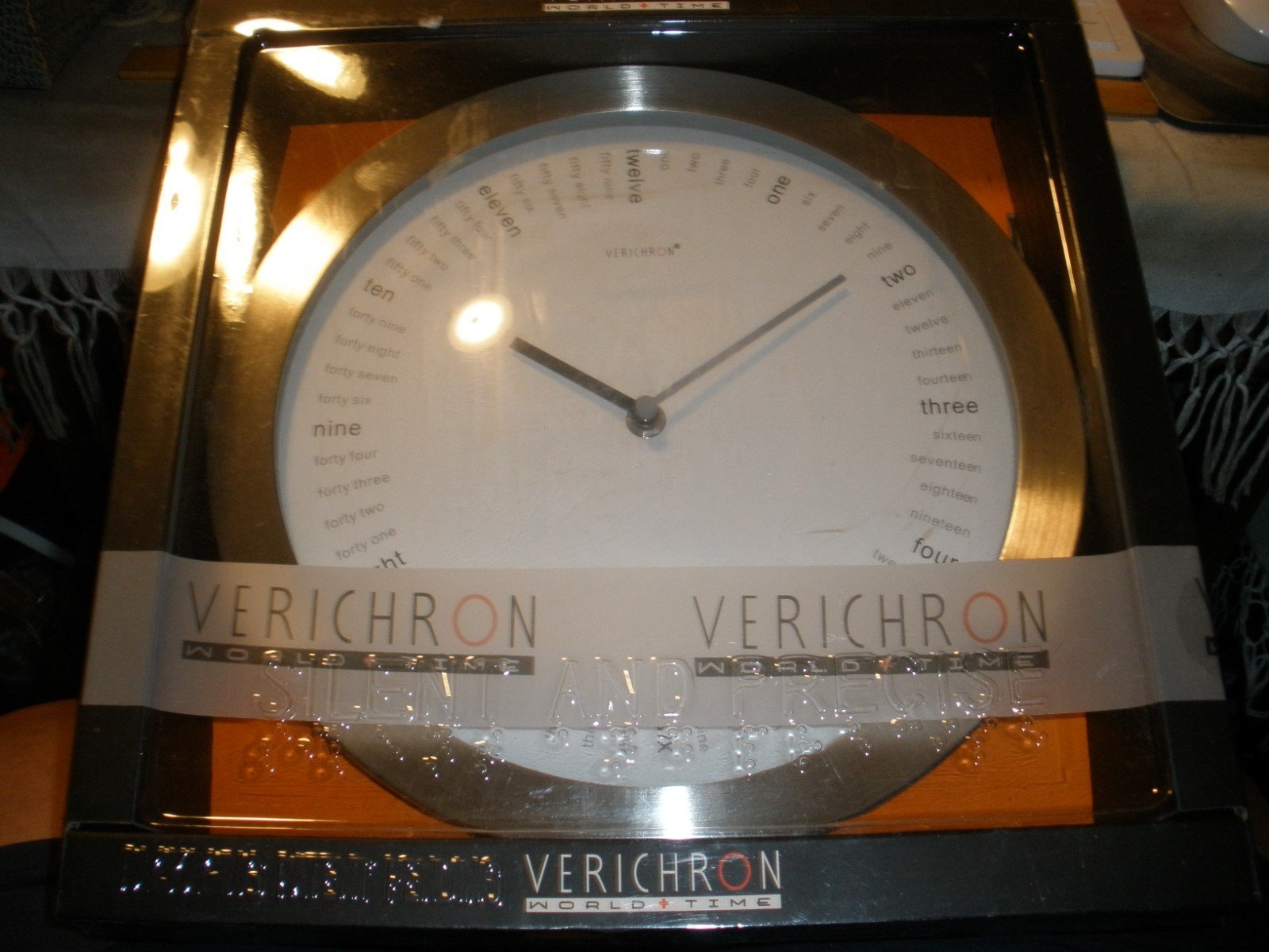 NEW Verichron World Time Wall Clock 12"