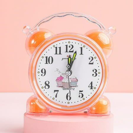 Newxiaaa Multifunctional Projection Alarm Clock, Smart Loud Alarm Clock Adults Multifunctional Desk Clock Portable Table Clocks, for Bedrooms, Bedside (Orange)
