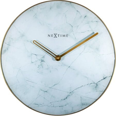 NEXTIME WALL CLOCK MARBLE - WHITE
