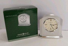 NIB Howard Miller -Lincoln 645753 Chrome Table/ Mantle Clock W/Alarm