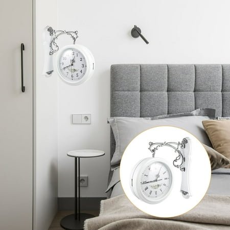 NIYANGLE Creative Wall Clock Double Sided Hanging Clock 1Pcs for Home and Office