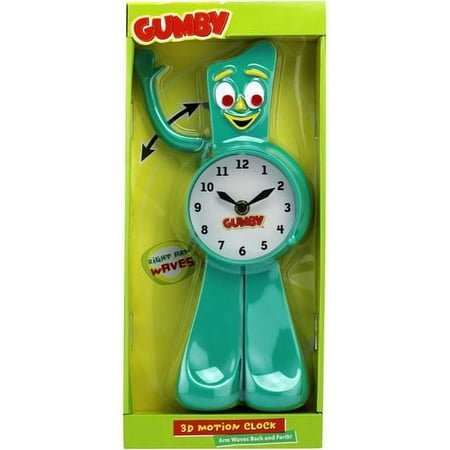 NJ Croce Gumby 3-D Motion Clock, Multicolor, Green