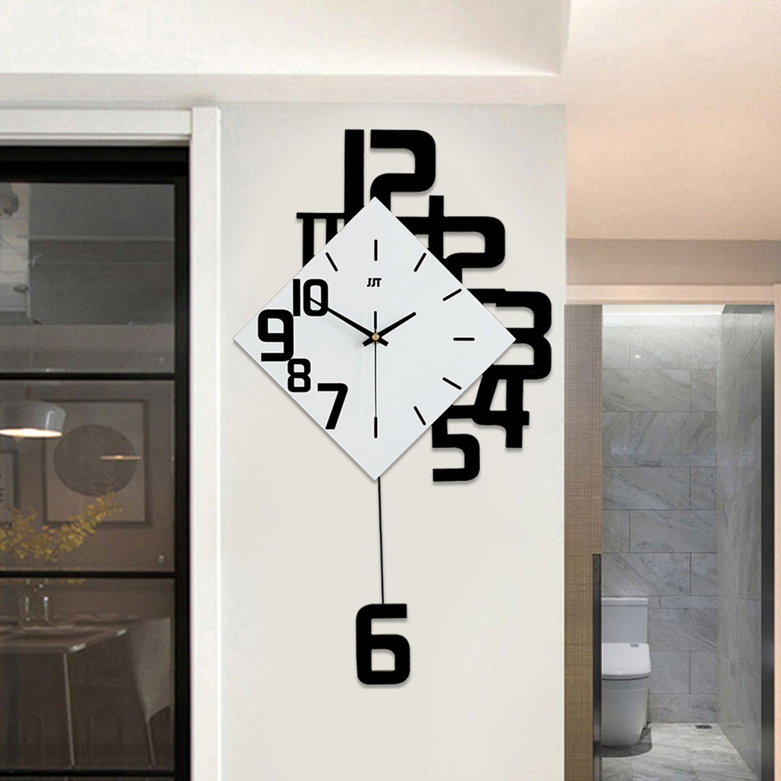 Nordic Style Pendulum Clocks Modern Swing Wall Clock Living Room Fashion Decor