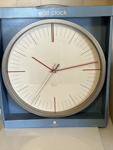 NOS Michael Graves 14 Inch Brushed Nickel Decorative Wall Clock