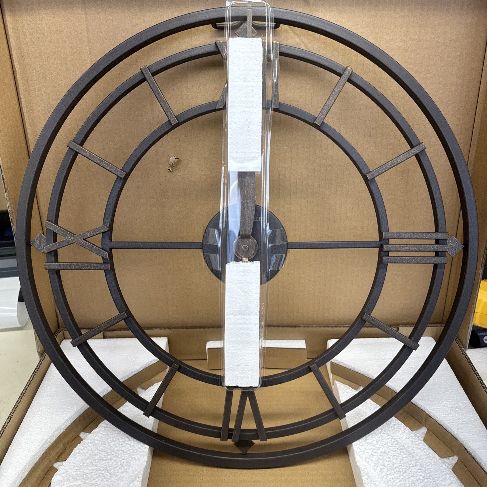 OPEN BOX - Howard Miller 625299 York Station 21.25" Analog Wall Clock