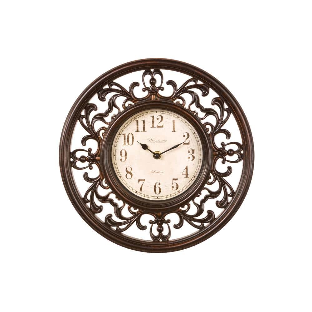 Oversized Brown Waltham Classic 30 in. Wall Clock