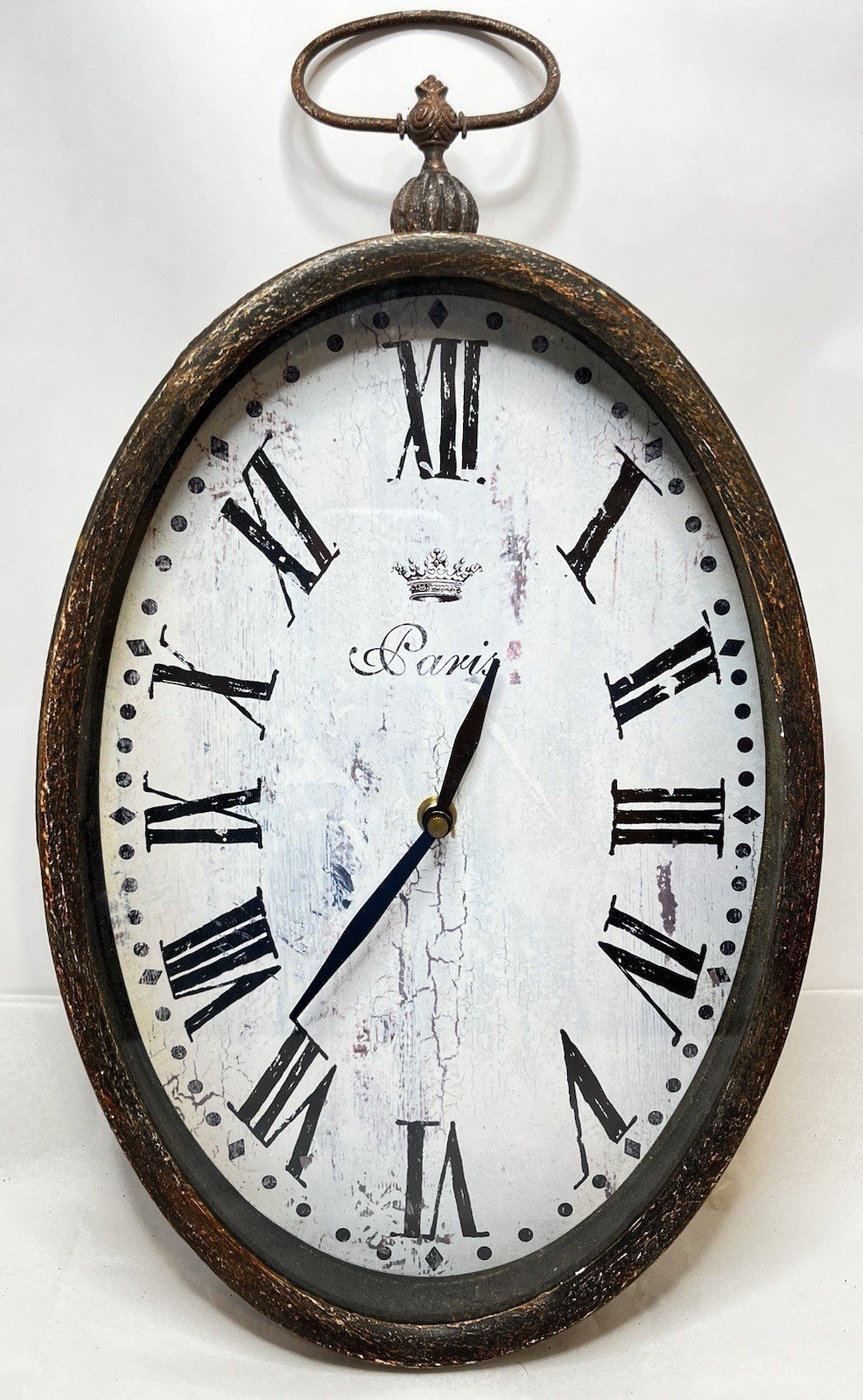 Paris Wall Clock Cost Plus World Market Distressed Rustic Works!