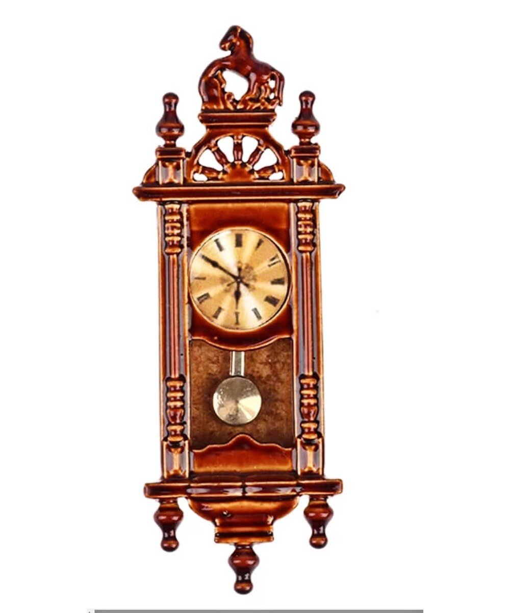 Pendulum Horse Wall Clock Dollhouse Miniature 1:12 Scale - FAST US SHIPPER
