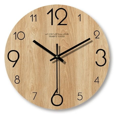 Pocket Watch Wood Grain Clock Living Room Noiseless Clock Quartz Clock Wall Hanging Factory Price