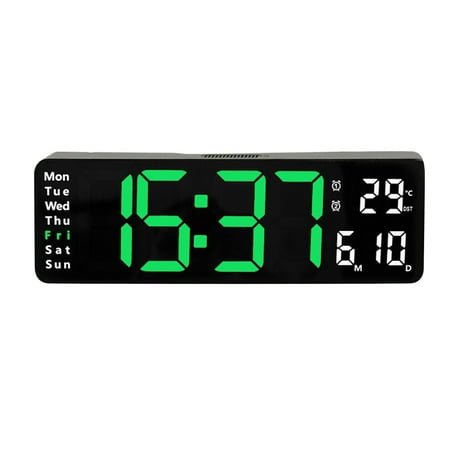 Projection Alarm Clocks For Bedrooms Battery Operated Wall Clock Large Led Digital Wall Clock Temperature Date Day Display Usb Remote Control