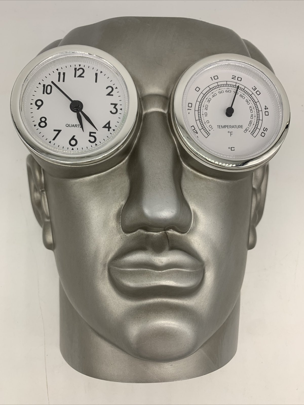PUNCTUALITY THE THIEF OF TIME OSCAR WILDE WALL CLOCK THERMOMETER FACE SCULPTURE