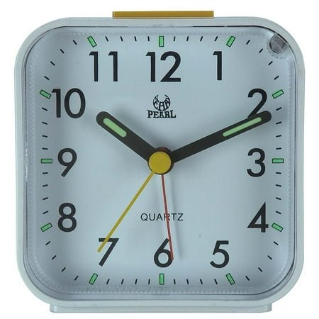 Quartz Alarm Clock With Night Light No Tick Snooze Silent Small Bedside Clocks