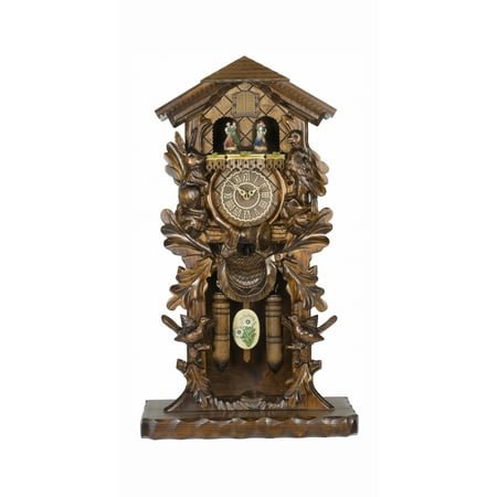 Quartz Cuckoo Clock with music, turning dancers TU 386 QMT HZZG