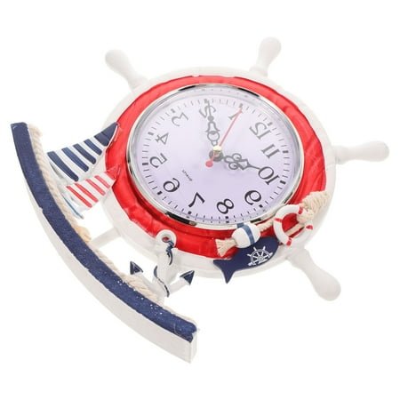 Raindrops Adorable Wall Clock with Hanging Rope for Decoration in Red Plastic Color 9550701