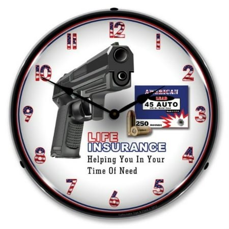 RE1207385 Gun Insurance clock - Made in USA