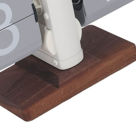 Retro Flip Clock, Stainless Steel Wood Base, Easy,to,Read, 12,Hour Display For Home Office