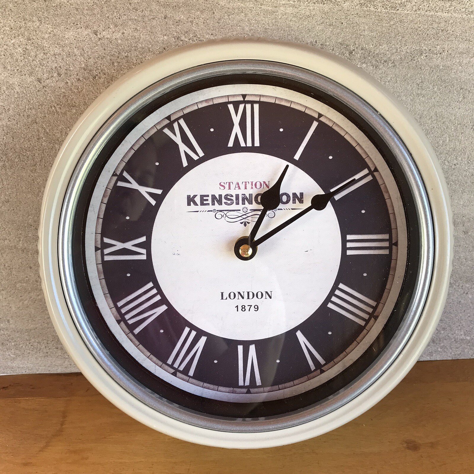 Retro Style Kensington Station London 1879 Wall Clock Tested And Works Great!