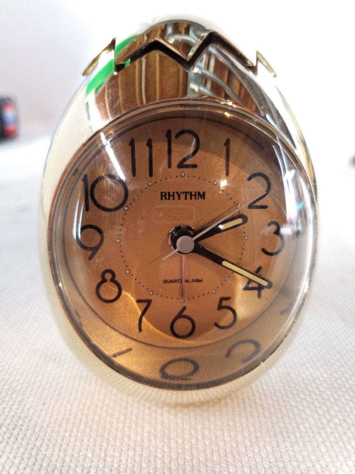 Rhythm Silver Egg Quartz Alarm Clock (DH) (NF)