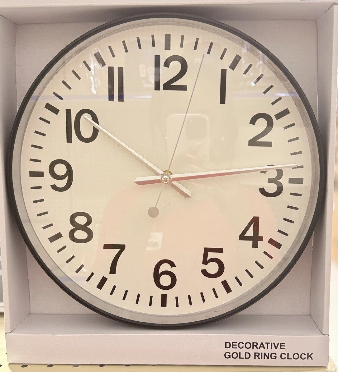 room essentials White Wall Clock 8.75in Diameter