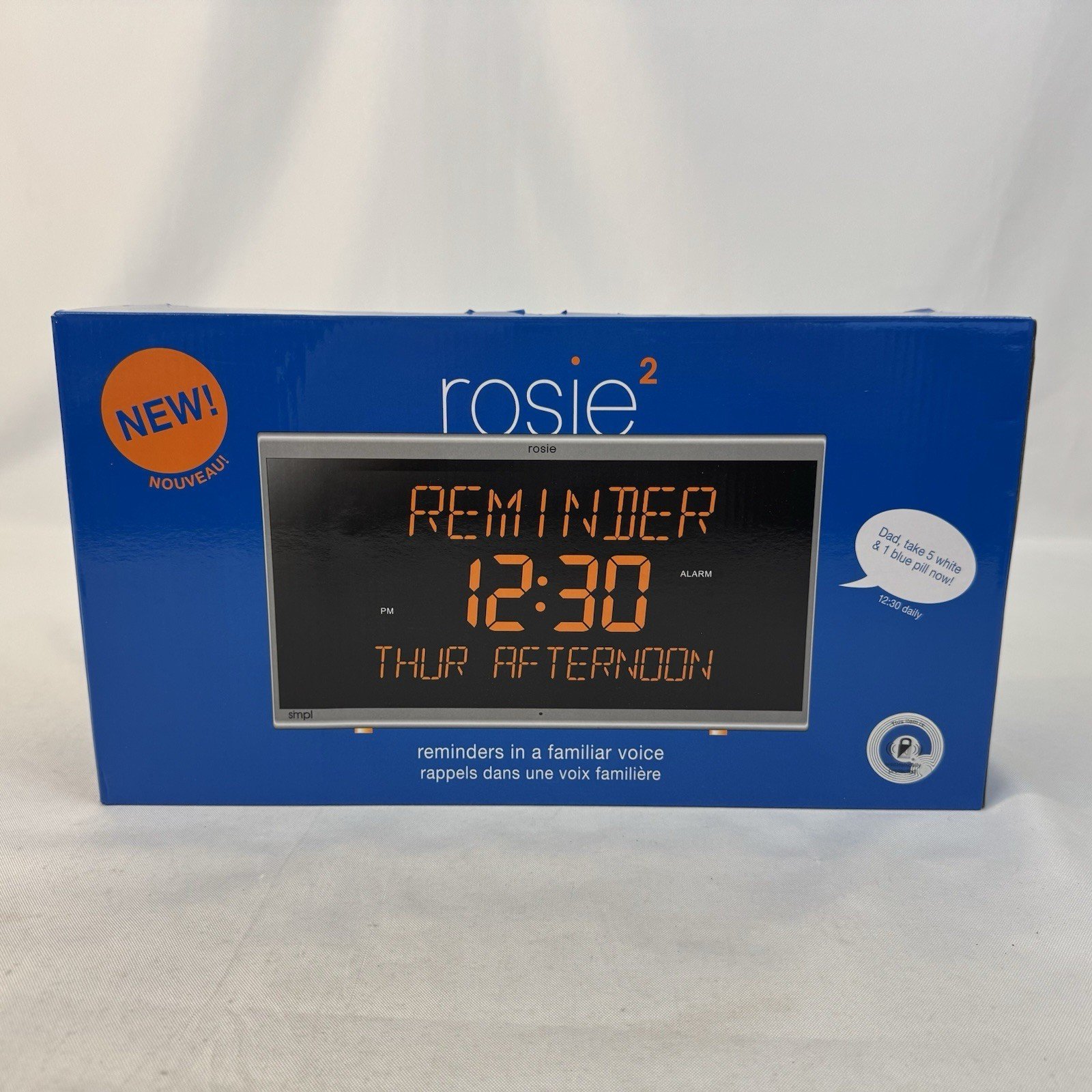 Rosie 2 Stress Free Pill Reminder Day Clock Voice Activated 58061 Fast Ship